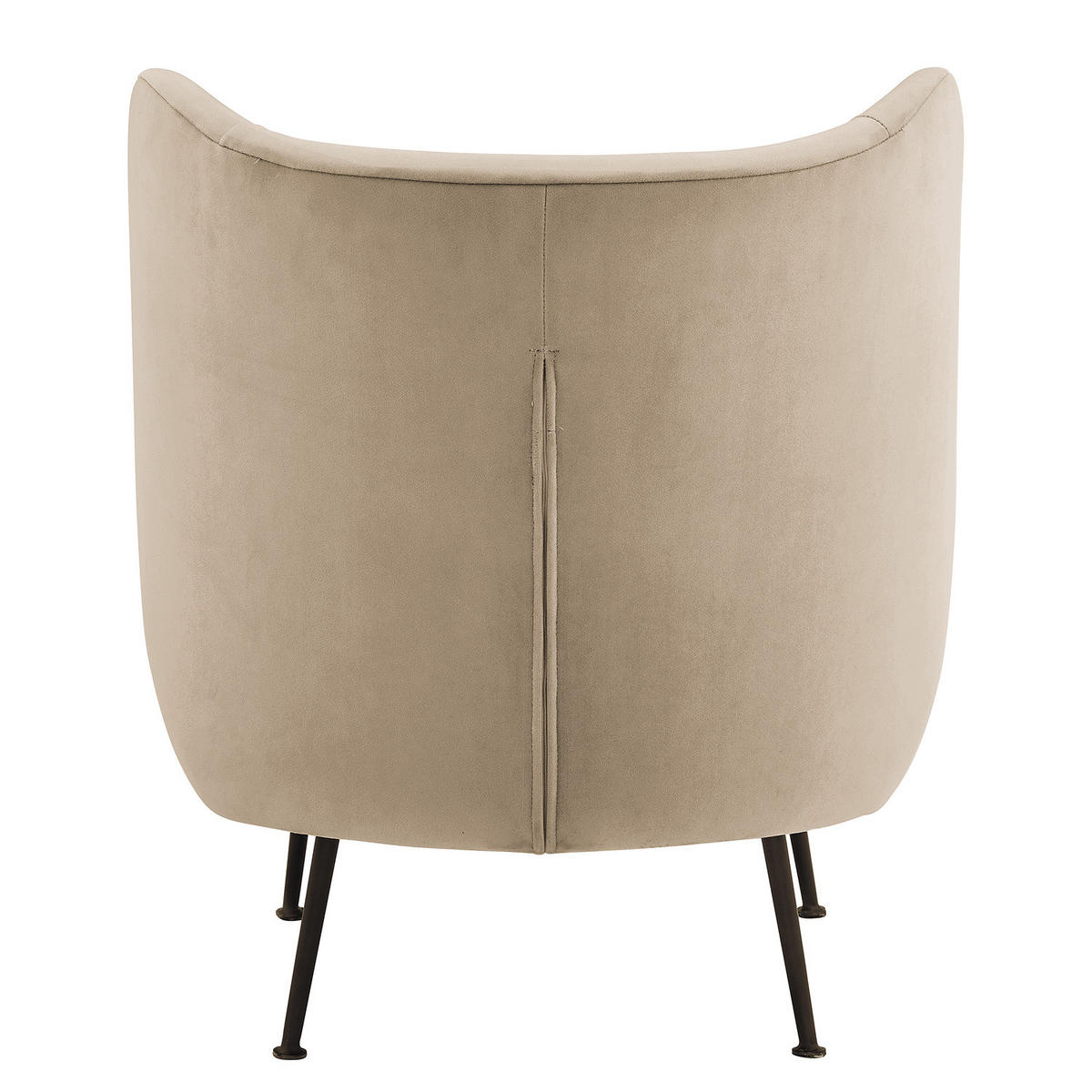 LOUNGESESSEL - Taupe/Schwarz, Textil/Metall (61/79/71cm) - home24