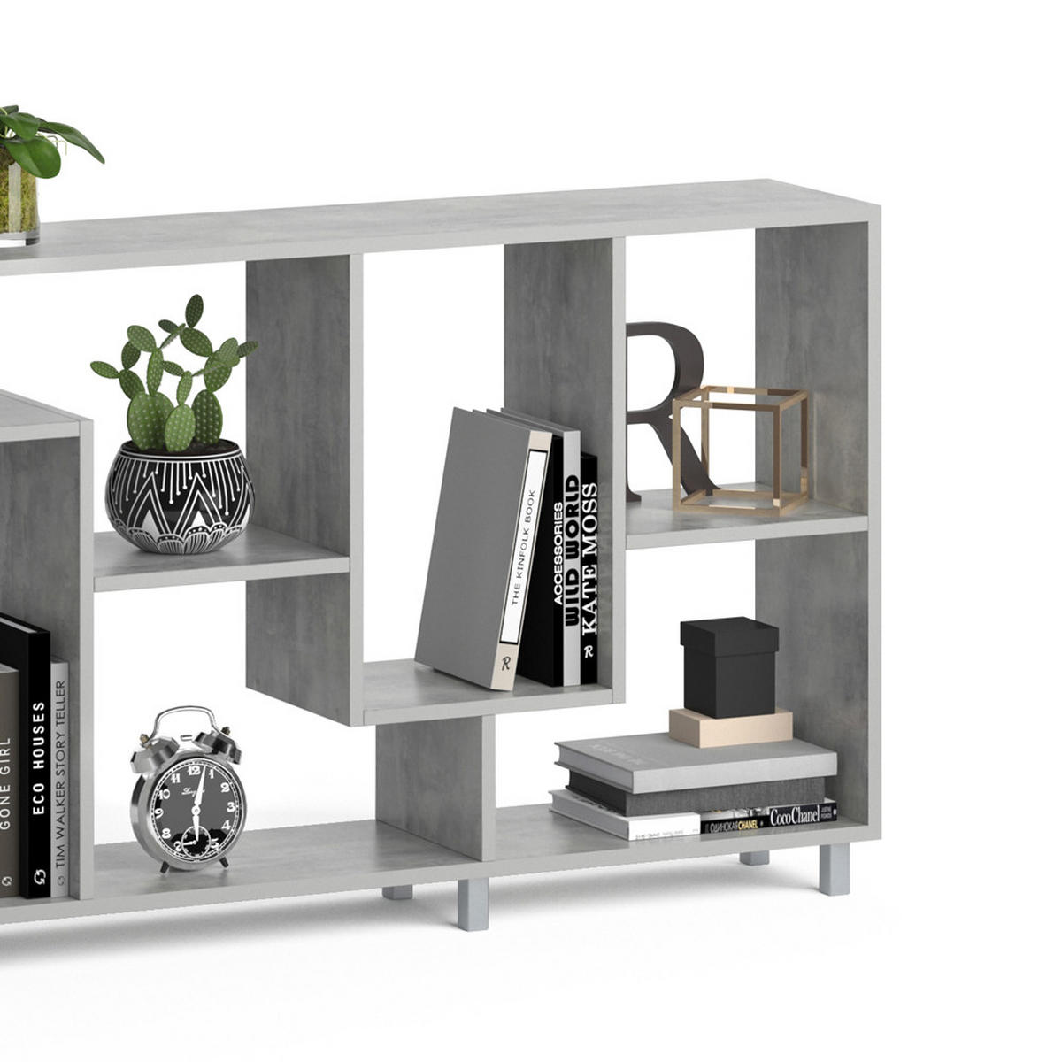 RAUMTEILER Noa Grau 160.6 x 67.2 cm - Grau, Holzwerkstoff (160.6/67.2/25cm) - Vicco