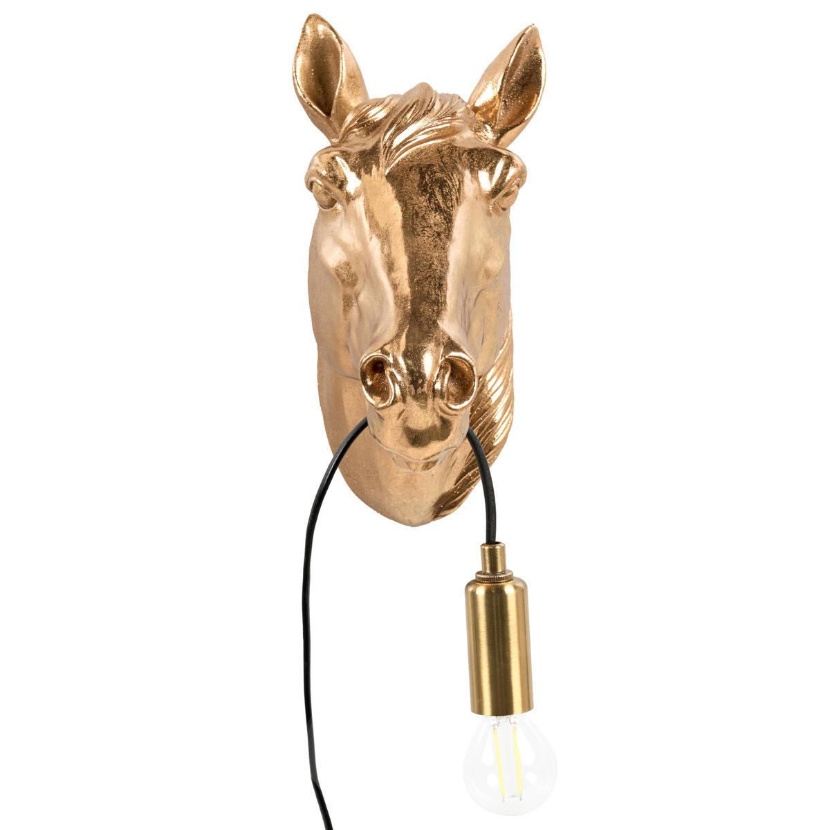 WANDLAMPE Gold Philippe - Messingfarben/Goldfarben, Kunststoff (21/13/26cm) - Beliani