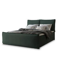 BOXBETT MONTA 180x200 cm mit Matratze und Topper - Grün - Grün, Holz (180/200cm) - MASSENO
