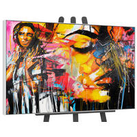 GEMÄLDE Symphonie der Farben Schattenfugenrahmen Weiß 140x100 cm - Weiß, Holz (140/100cm) - YS-art gallery