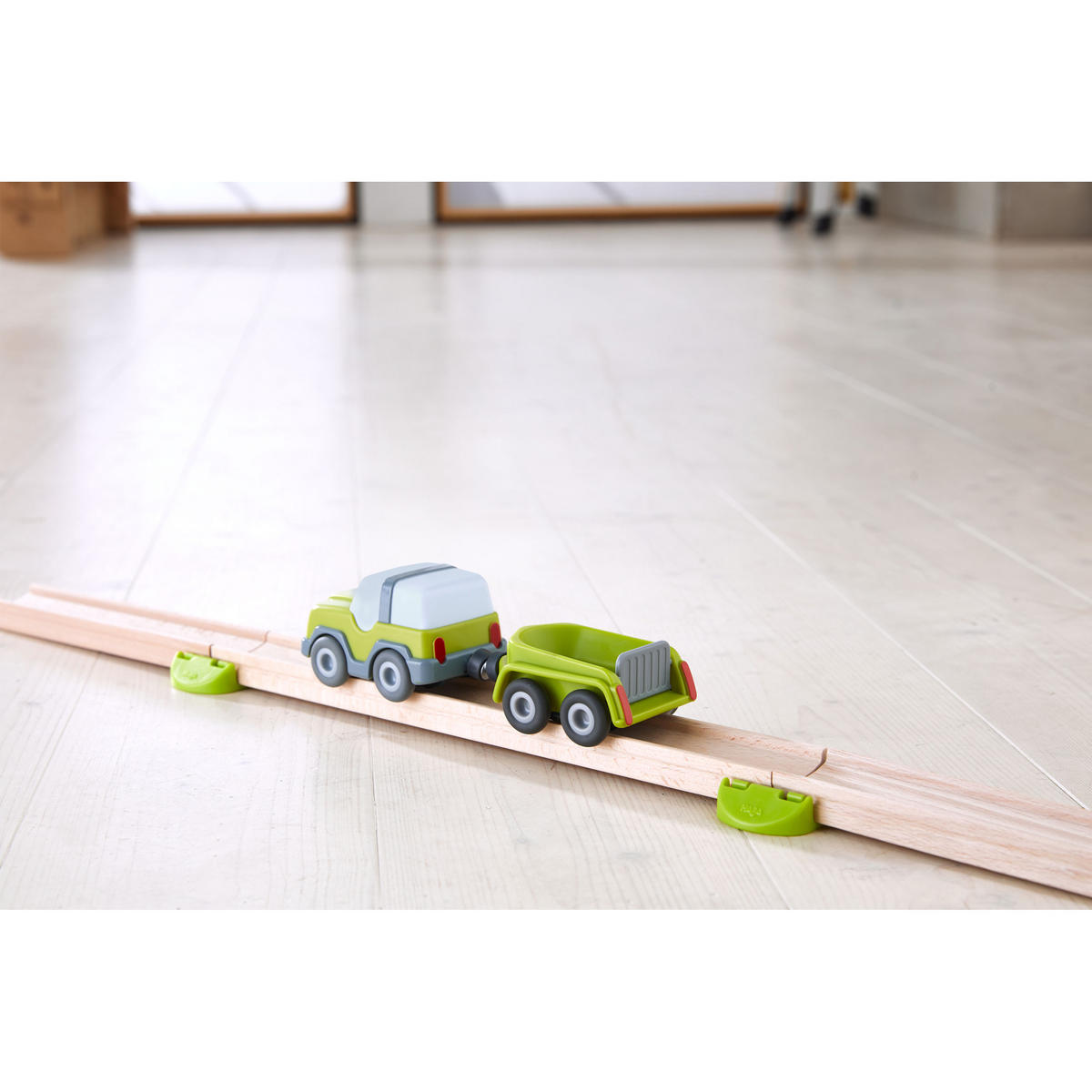 SPIELZEUGAUTO Kullerbü - Geländwagen mit Anhänger, ab 2 Jahren - Multicolor, Kunststoff (12/21cm) - Haba