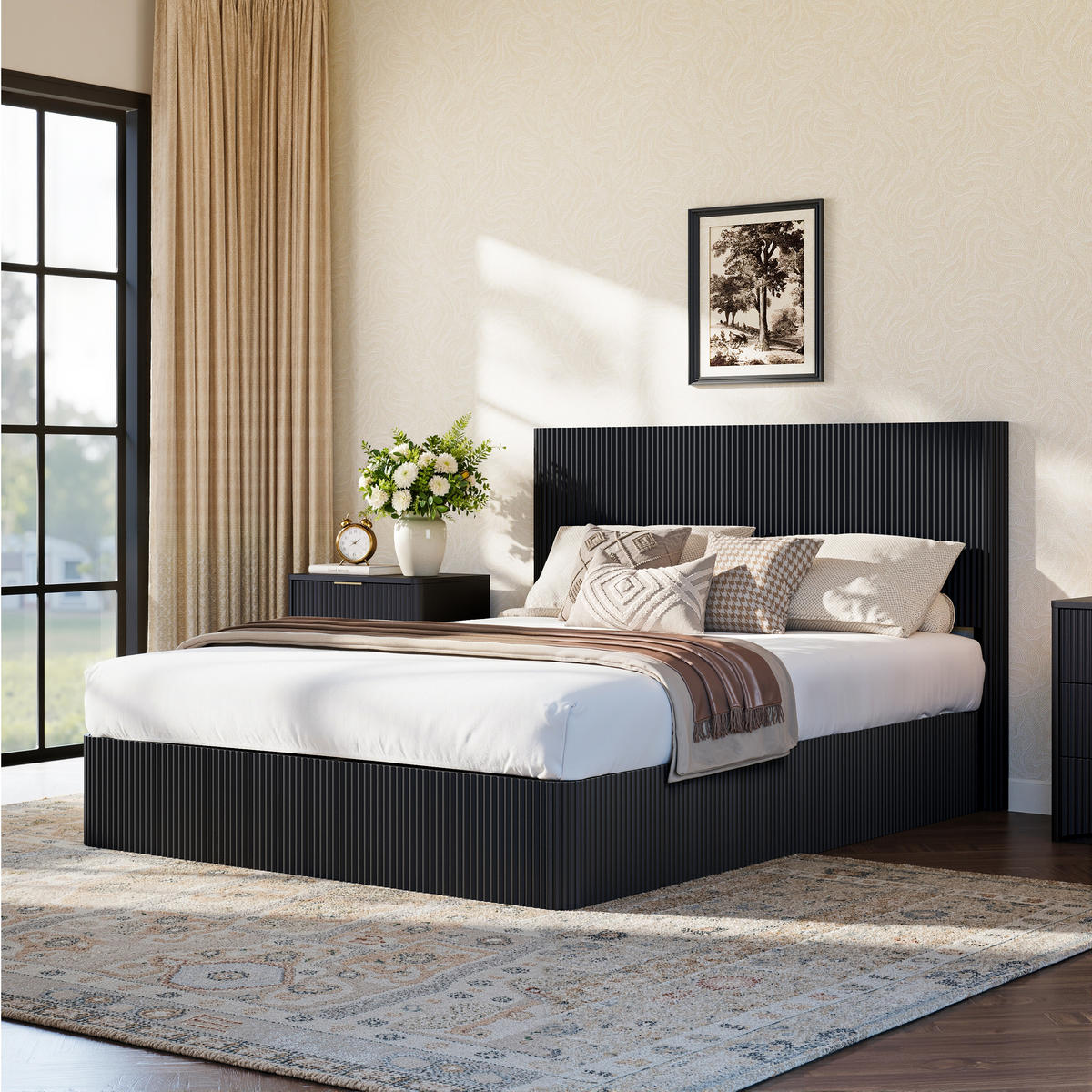 POLSTERBETT 160x200 cm Stauraum hydraulisch schwarz - Schwarz, Holzwerkstoff (160/200cm) - LEBENLANG