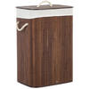 KORB Dunkler Holzfarbton Komari - Dunkelbraun/Weiß, Holz (40/60/30cm) - Beliani