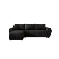 ECKSOFA MOLISA L Cosmic 100 Links mit Schlaffunktion - Schwarz, Textil (245/145cm) - Bedante