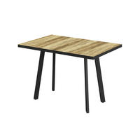 JEDÁLENSKÝ STÔL Tisko Rustikálny dub/čierna 160 x 80 cm s výsuvnou doskou stola - divoký dub/čierna, kompozitné drevo (80/160/76cm) - Vicco