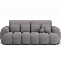 SCHLAFSOFA COTONN 256 cm – Modernes 3-Sitzer Sofa mit Schlaffunktion, Bettkasten und Dekokissen - Grau, Kunststoff (256/119/105cm) - Wohnideebilder