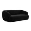 3-SITZER SOFA Samt Stoff Schwarz - Schwarz, Kunststoff/Textil (212/81/98cm) - Makamii