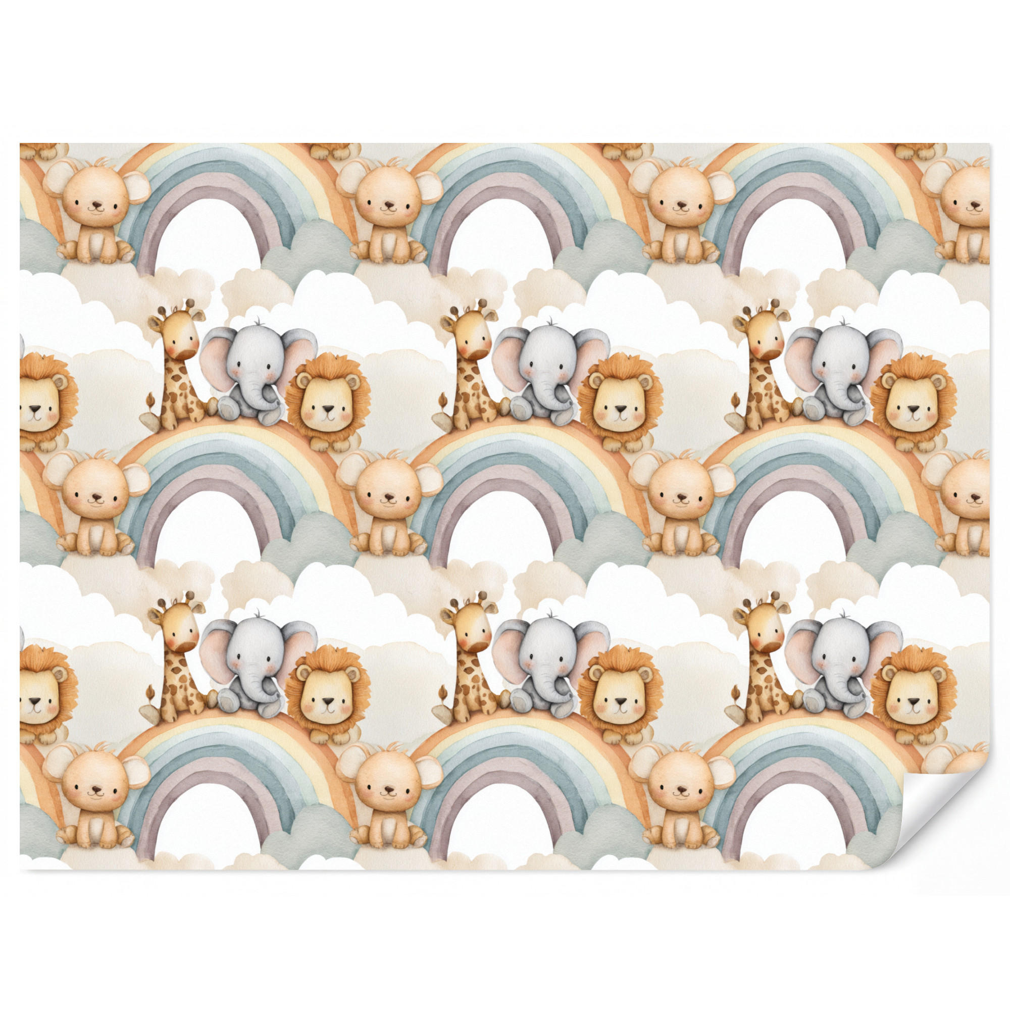 OnlyWow Kindertapete Weiß 260x200 cm