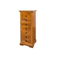 KOMMODE Akazie 47x43x112 honig lackiert OXFORD #0523 - Braun, Holz (47/112/43cm) - Massivmoebel24
