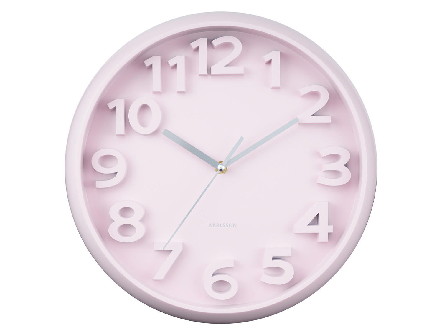 WANDUHR Elevated Ø33,5 cm - Pink, Kunststoff (33/5/33cm) - Karlsson