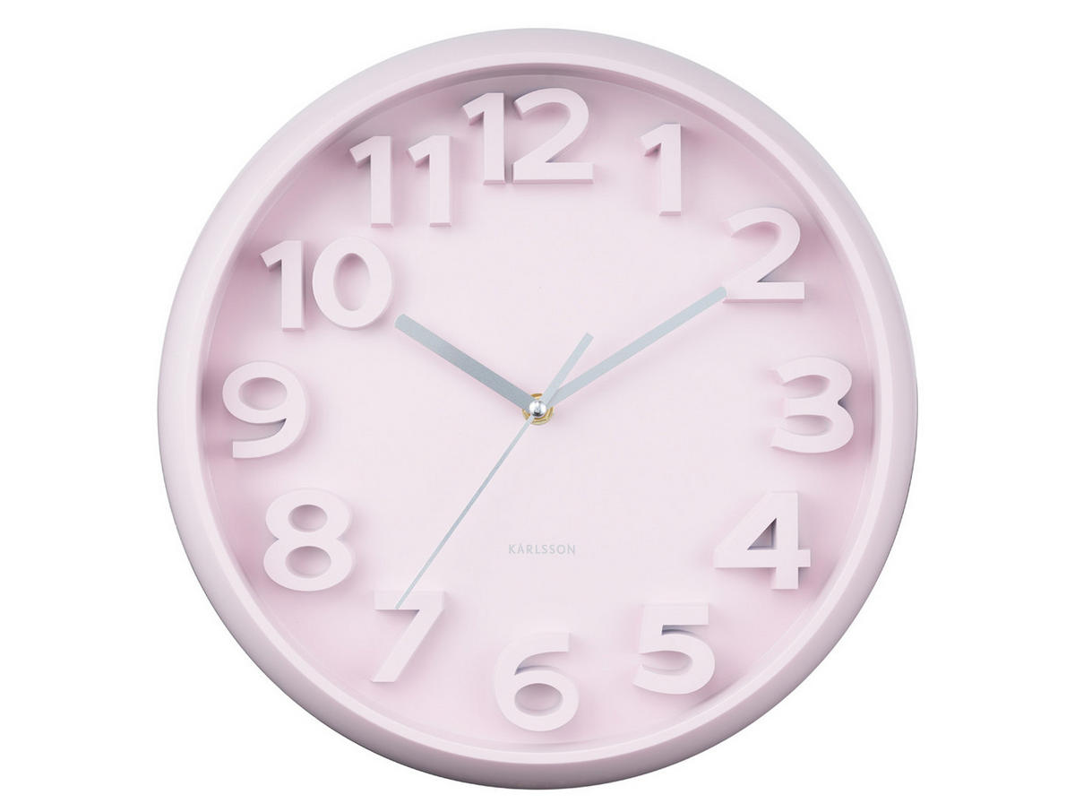 WANDUHR Elevated Ø33,5 cm - Pink, Kunststoff (33/5/33cm) - Karlsson