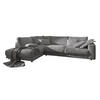 ECKSOFA MADELINE Grau Cord - Schwarz/Grau, Kunststoff/Textil (325/224cm) - KAWOLA