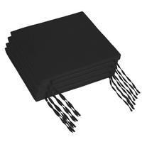 4XSEDÁK na židli - černá, textil (40/40/3cm) - Relaxdays