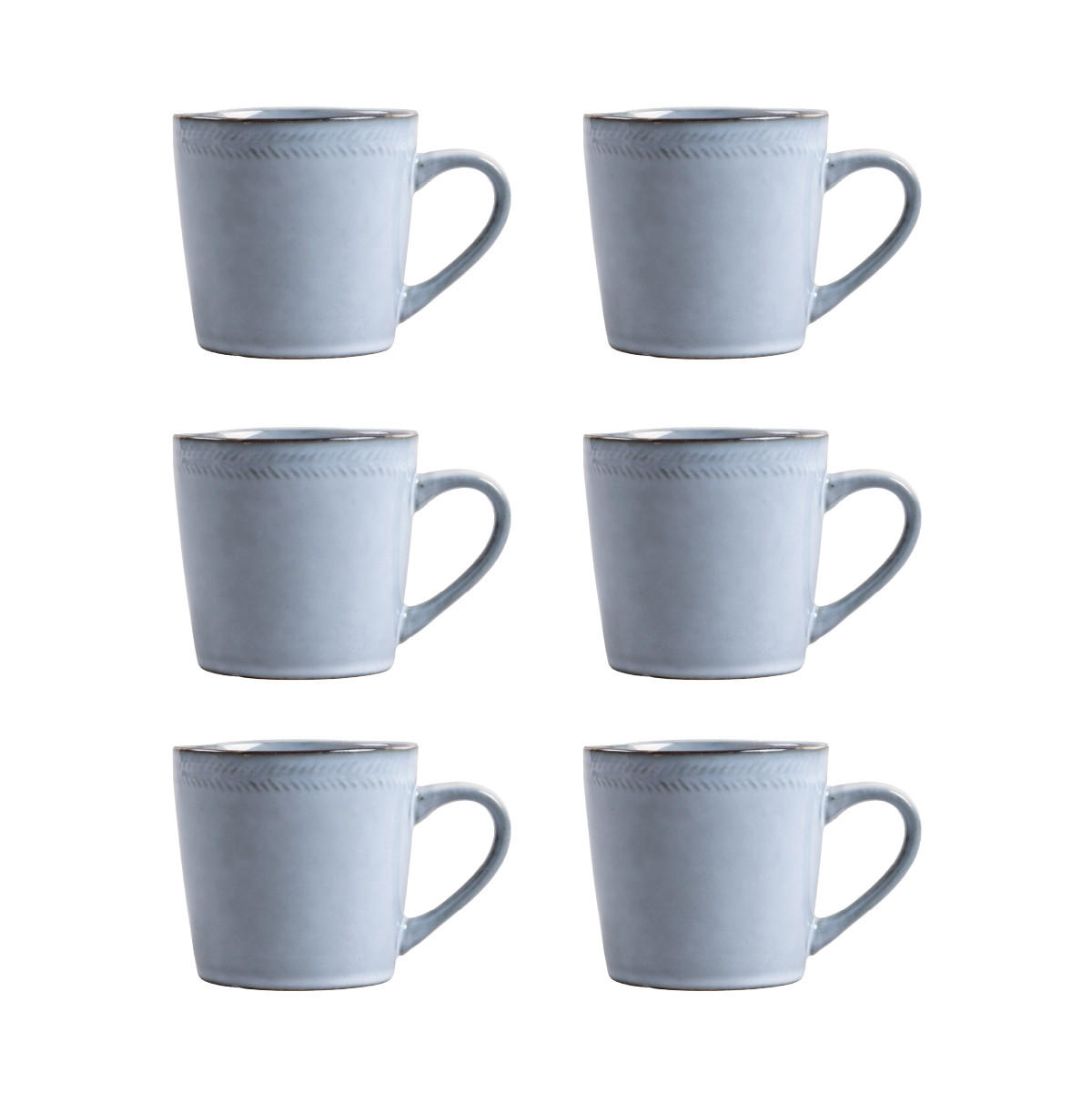 BECHER Bluejeans blau 0,4 l 6er-Set - Blau, Keramik (0.4L) - Homla