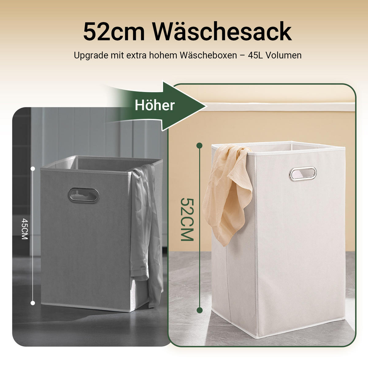 WÄSCHESCHRANK Grau - Grau, Holzwerkstoff (78/90/38cm) - SoBuy