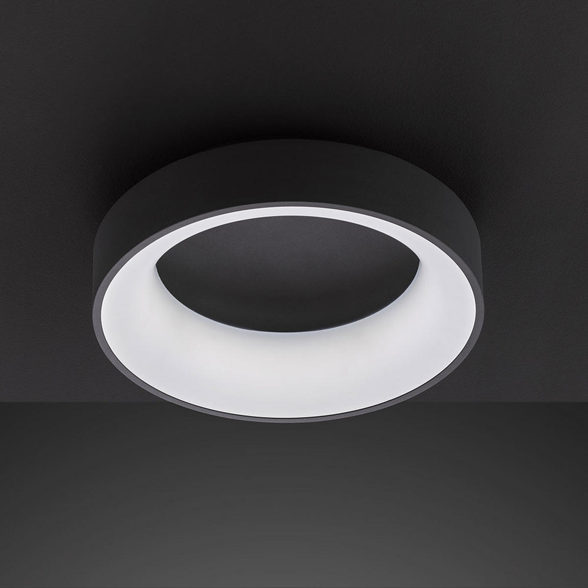 LED DECKENLEUCHTE CAMARON Schwarz Metall - Schwarz, Metall (45/45/11.5cm) - Wofi