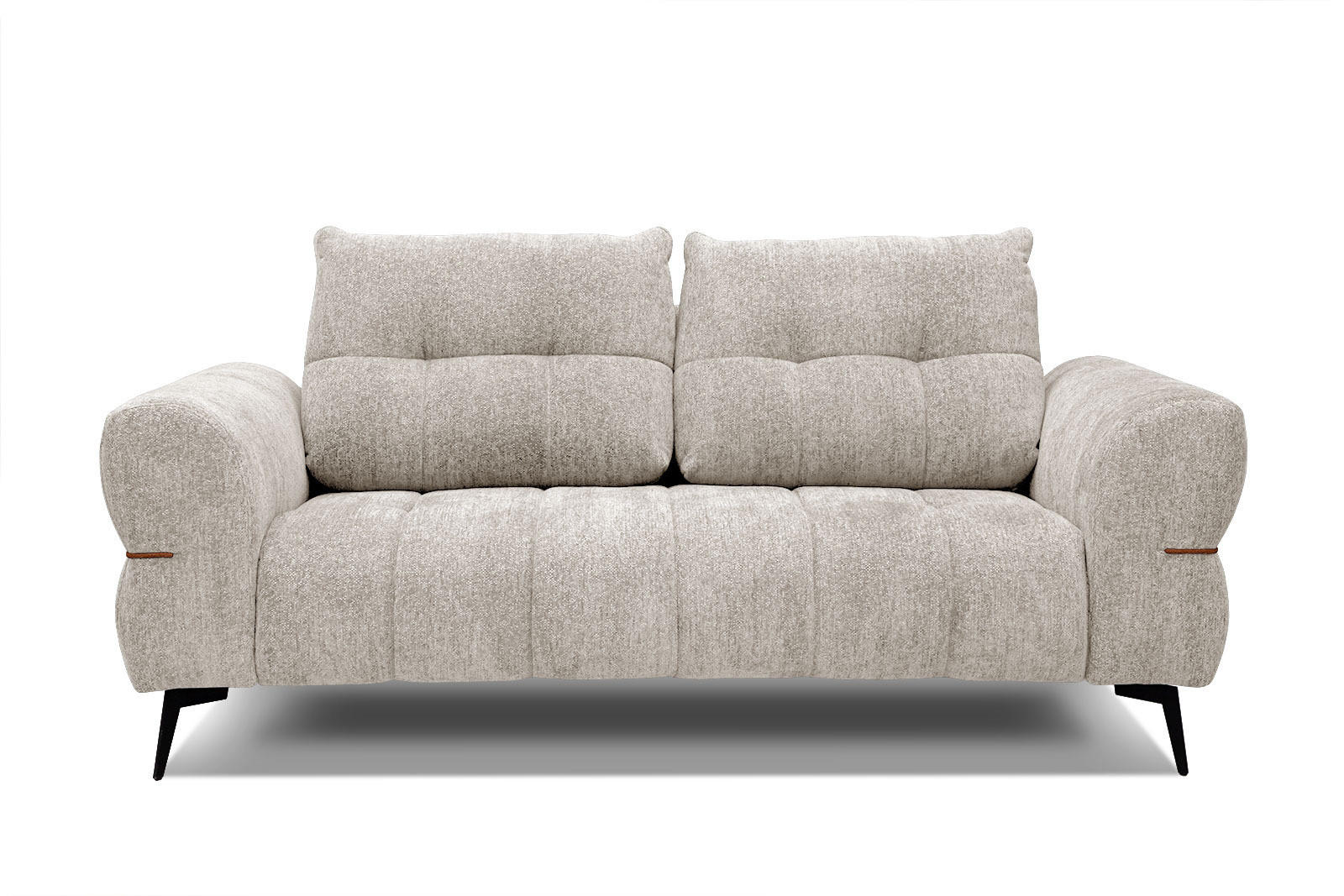 SOFA SALVINI 2,5-Sitzer, ecru - Ecru/Schwarz, Holzwerkstoff/Textil (176/88/99cm) - Courtois Laville