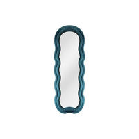 WANDSPIEGEL - 60 cm x 3 cm - samt - blau Linoa - Blau, Textil (60/160/3cm) - Vente-Unique