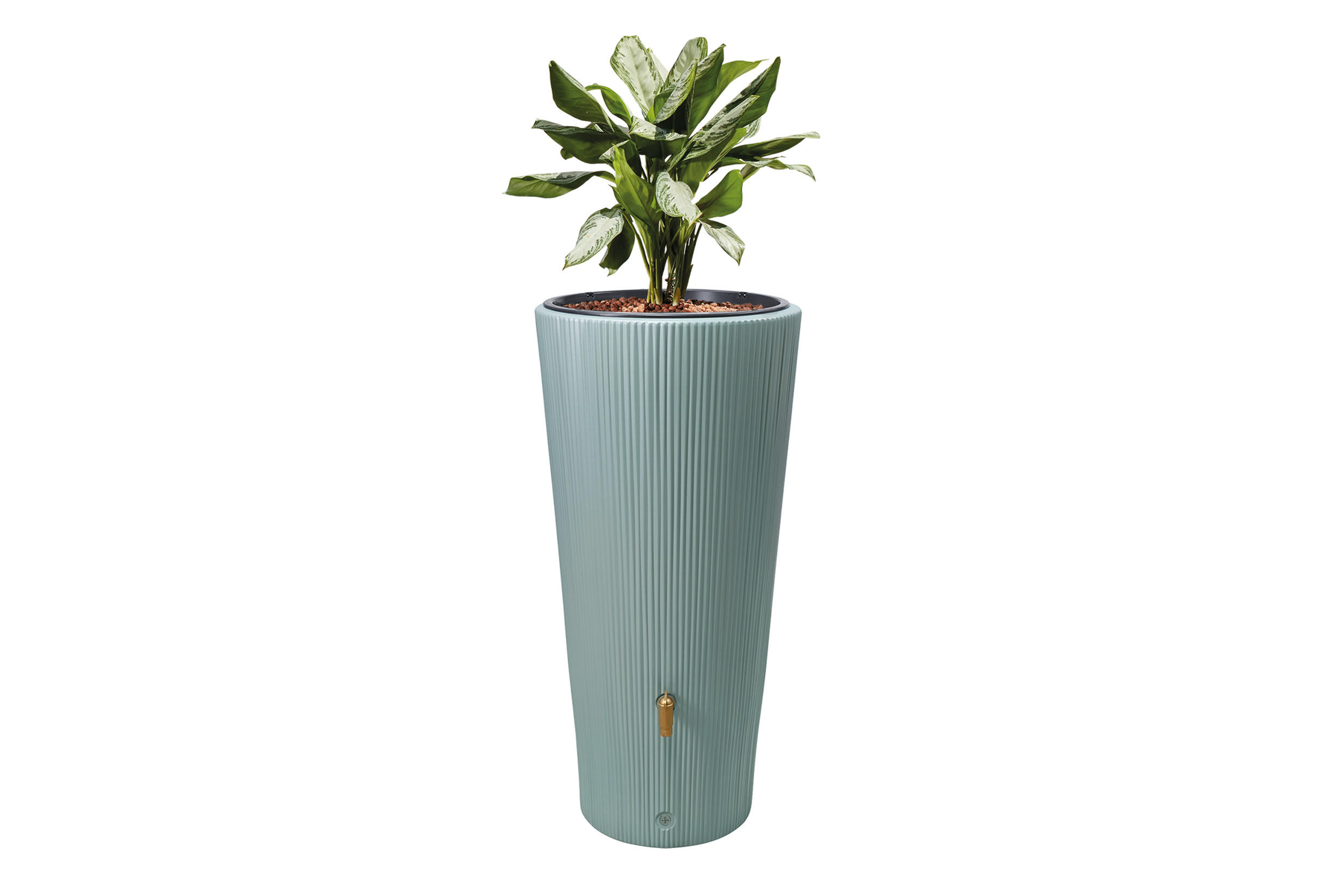 2IN1 Regentonne 220 L, agave inkl. Pflanzschale - Grün, Kunststoff (58/120/58cm) - 4rain