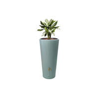 2IN1 Regentonne 220 L, agave inkl. Pflanzschale - Grün, Kunststoff (58/120/58cm) - 4rain