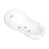 BABYBADEWANNE 84 cm lang, Ablagefächer weiß grau ergonomische Form, ab Geburt - Weiß, Kunststoff (48/83.5cm) - Lorelli