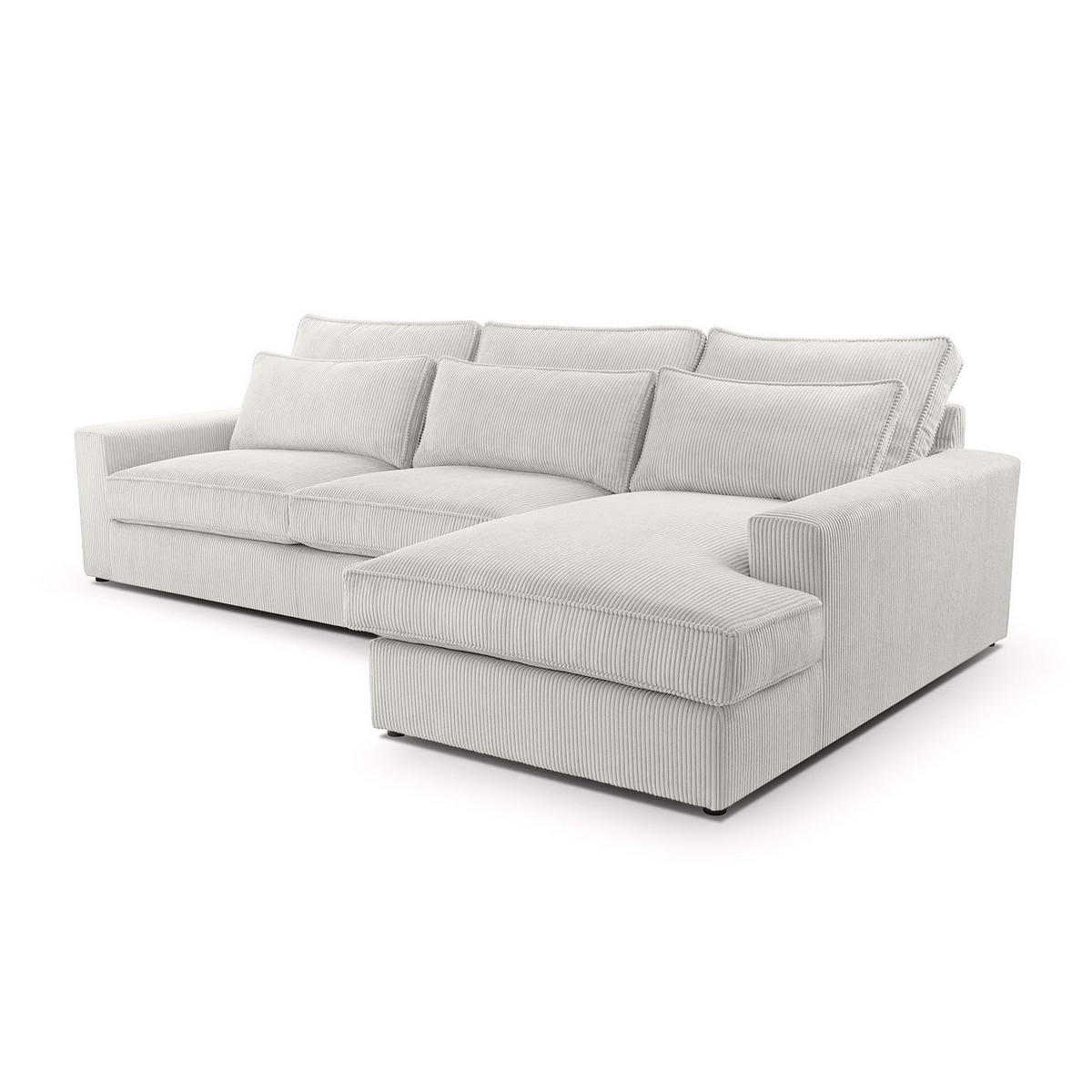 ECKSOFA 4 Sitzer Medan Mini, Hellgrau - Hellgrau, Textil (276/176cm) - Fedve