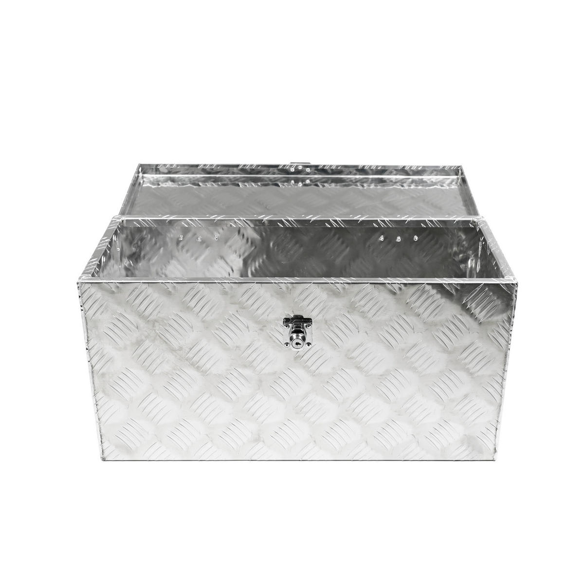 DEICHSELBOX Titan Anhängerbox 25x68x30cm Aluminium - Silberfarben, Metall (68/25/30cm) - PROREGAL