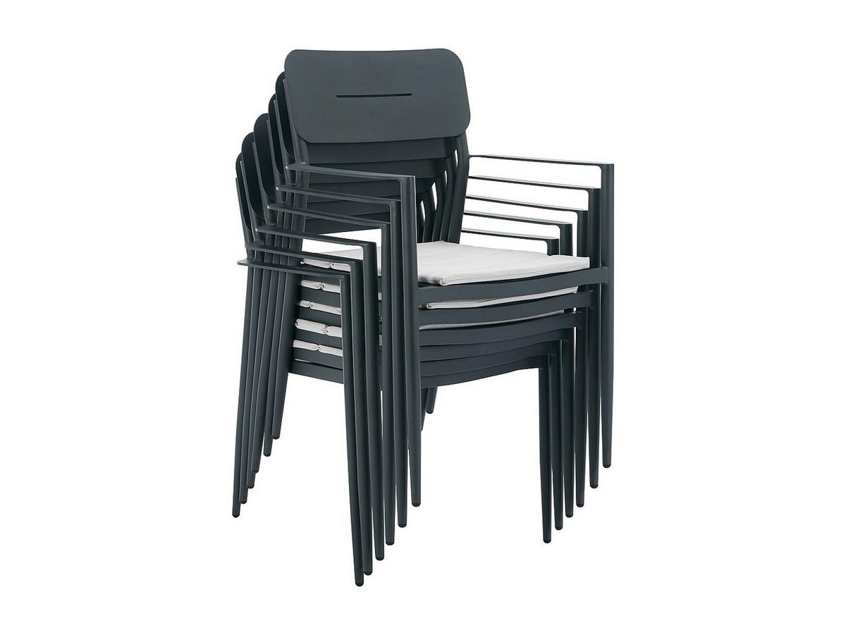 GARTENSTUHL - 2 -Sitzer - Aluminium - anthrazitgrau - LOTTYS - Anthrazit, Metall (56/86/59cm) - Vente-Unique