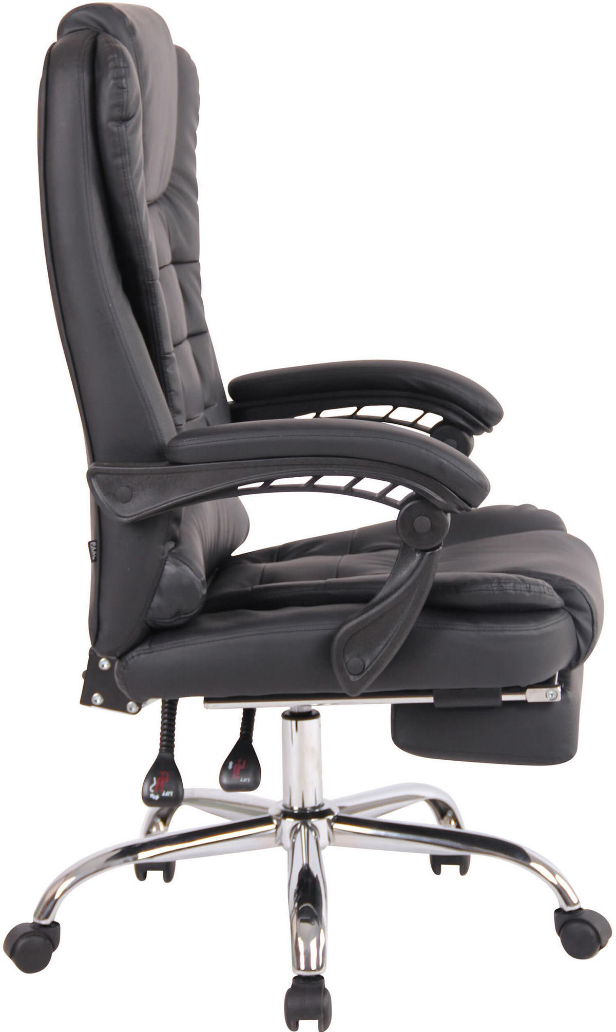 BÜROSTUHL Onix, Kunstleder Schwarz - Schwarz, Textil/Metall (67/125/68cm) - TPFLiving