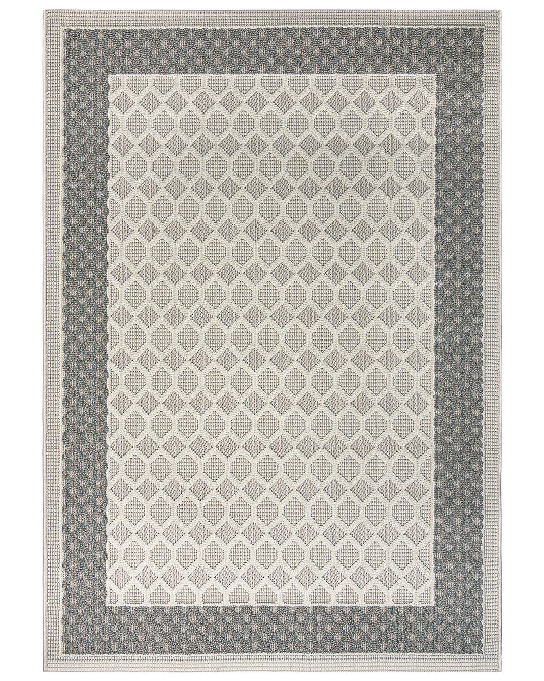 TEPPICH In-& Outdoor Cangas Genio Mazovia 120x170cm Beige Ecru Abstrakt Kurzflor - Ecru, Textil (120/170cm) - Mazovia