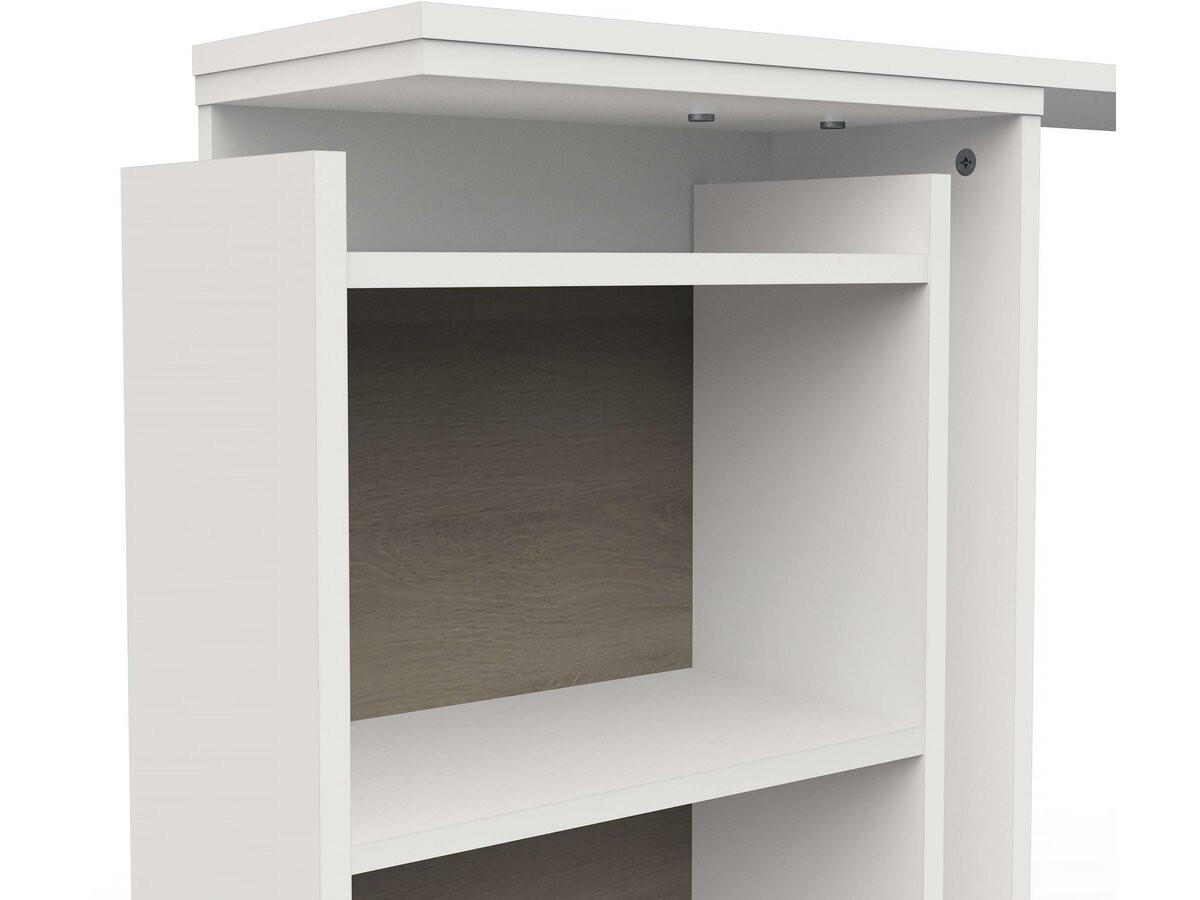 KOPFTEIL UND LATTENROSTSCHUTZ clyde weiss - Eschefarben, Holzwerkstoff (21.6/87.7/44.9cm) - Calicosy