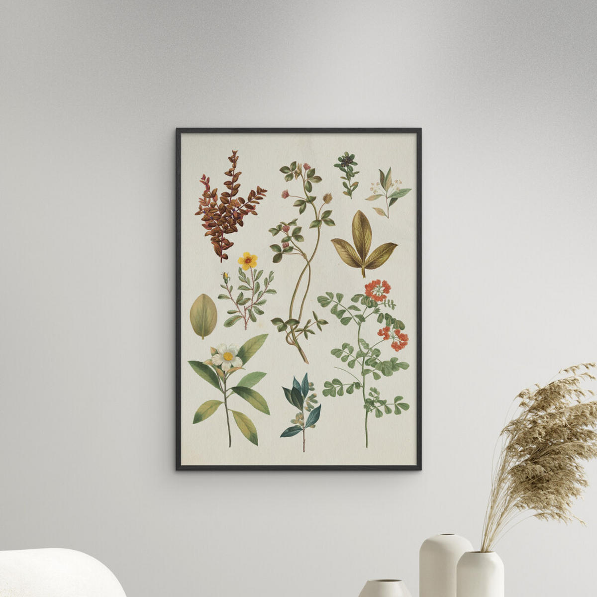 POSTER mit Rahmen Wild Apple - Victorian Garden III - Schwarz/Grün, Holz/Papier (30/40cm) - Poster&Frame