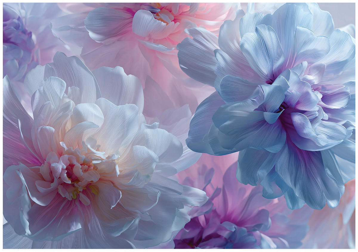 FOTOTAPETE Blumen Abstrakt Lila 150x105 cm - Multicolor, Papier (150/105cm) - Wallarena