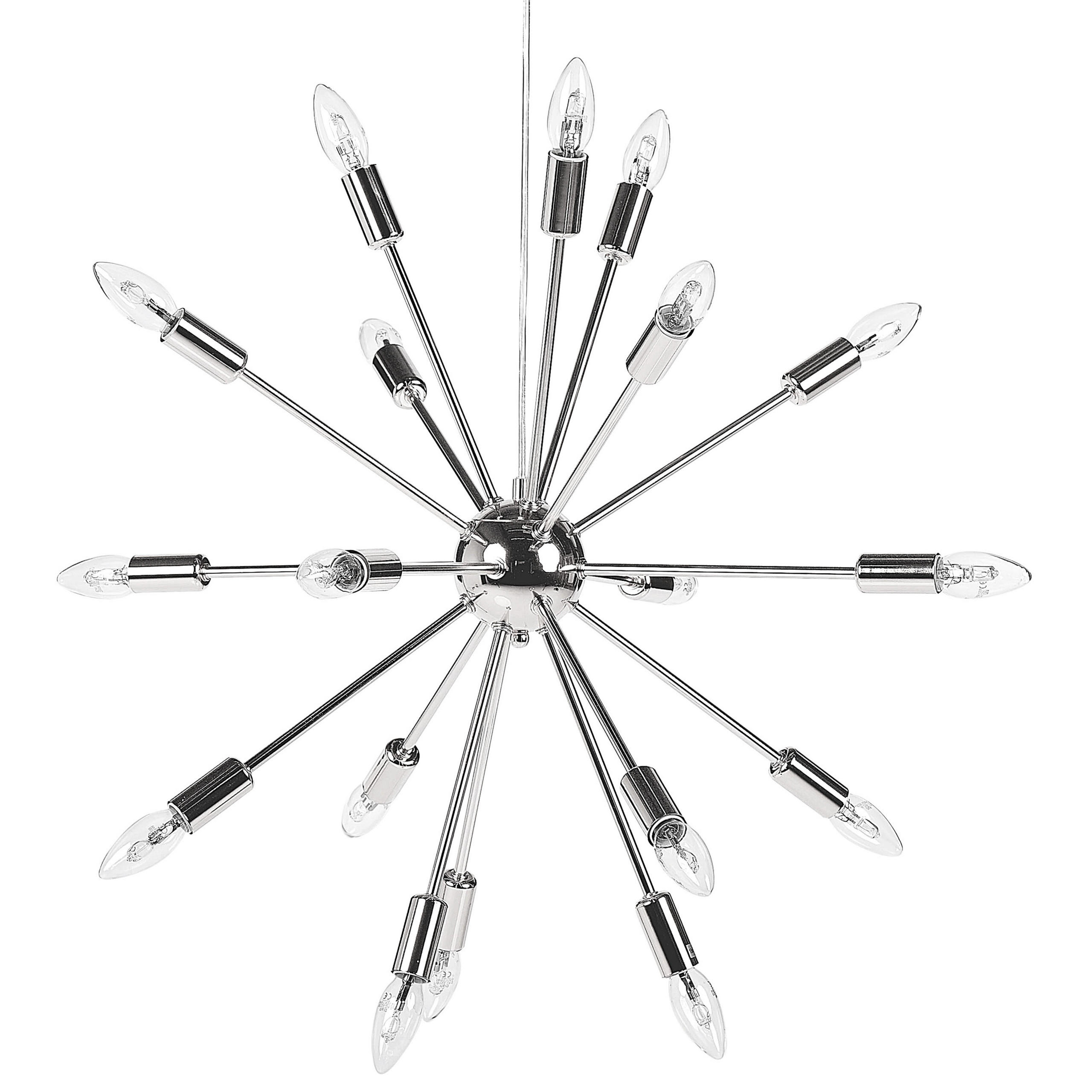 HÄNGELEUCHTE Maguse 59/59/149 cm - Silberfarben, Metall (59/59/149cm) - Beliani