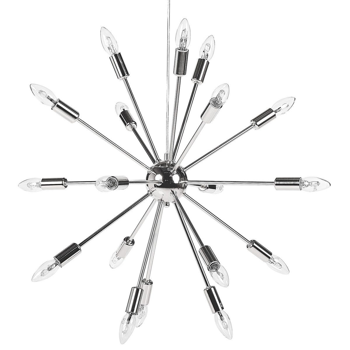 HÄNGELEUCHTE Maguse 59/59/149 cm - Silberfarben, Metall (59/59/149cm) - Beliani