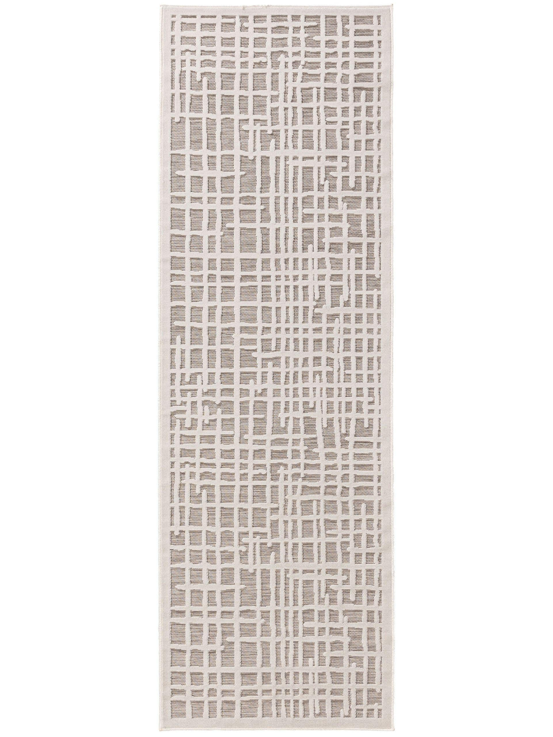 OUTDOORLÄUFER Flora Beige 80x300 cm - Creme, Kunststoff (80/300cm) - benuta