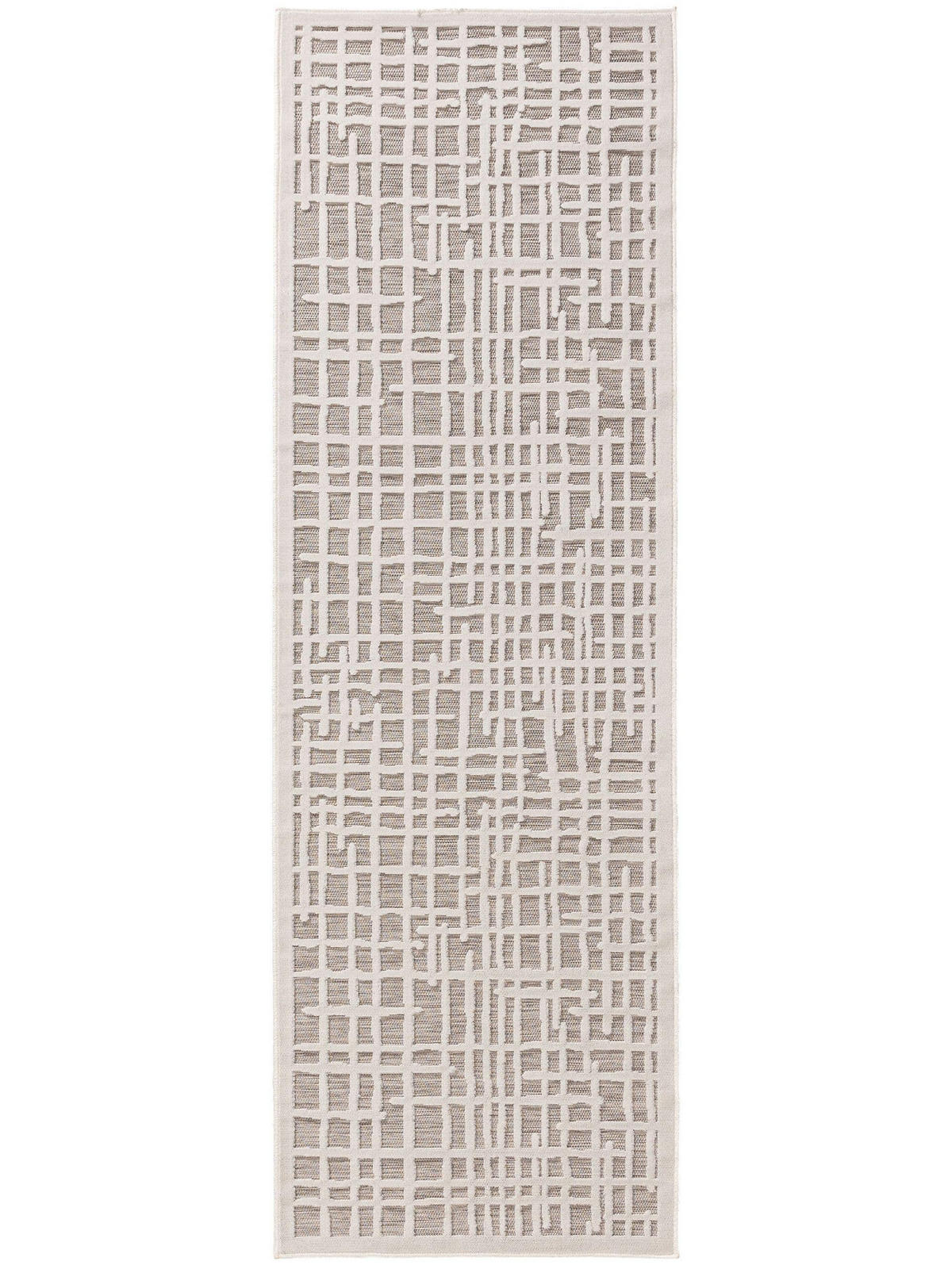 Outdoorläufer Flora Beige 80x300 cm - Creme, Kunststoff (80/300cm) - benuta