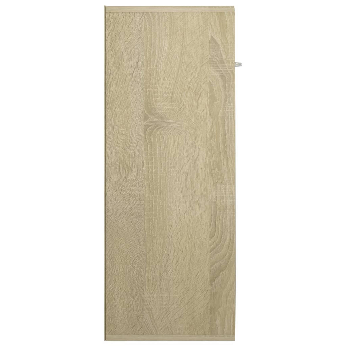 SIDEBOARD mit 2 Türen 60/30/75 cm aus Holzwerkstoff Sonoma-Eiche Dekor - Silberfarben/Sonoma Eiche, Holz/Metall (60/75/30cm) - vidaXL