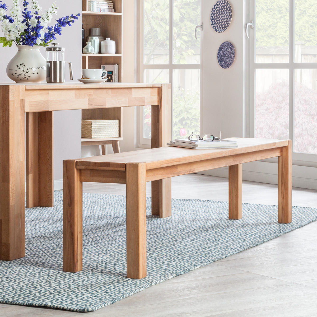 SITZBANK - Kernbuche massiv - Kernbuche, Holz (180/45/35cm) - home24