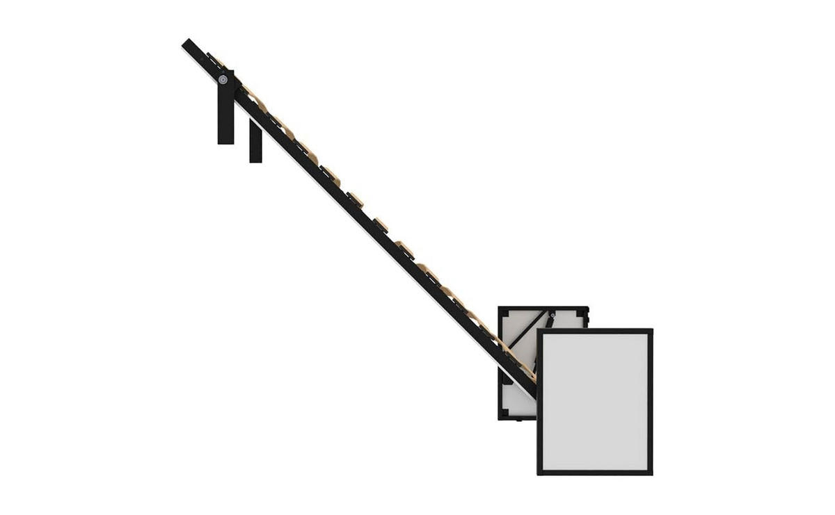 SCHRANKBETT Morphy Studio Modulares SizeFlex- und TypeFlex-System - 120x200, Vertikal - Schwarz, Metall (120/200cm) - WallBedKing