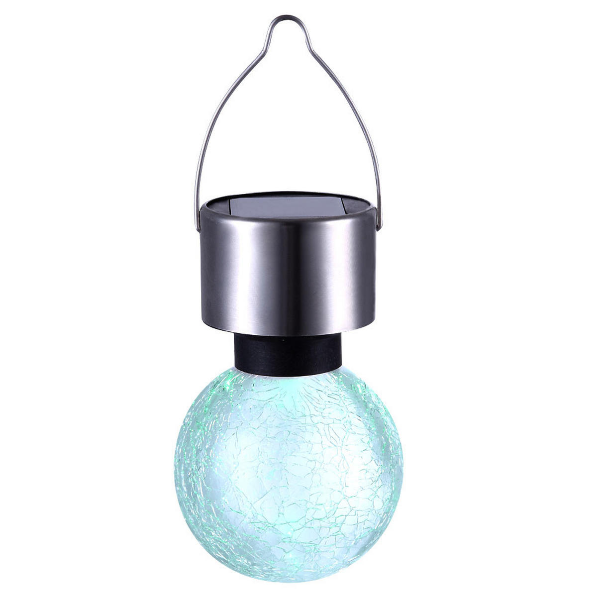 LED AUSSENLEUCHTE Kugel Edelstahl Silber 2er Set - Silberfarben, Kunststoff (6.5/6.5/15.7cm) - Globo Lighting