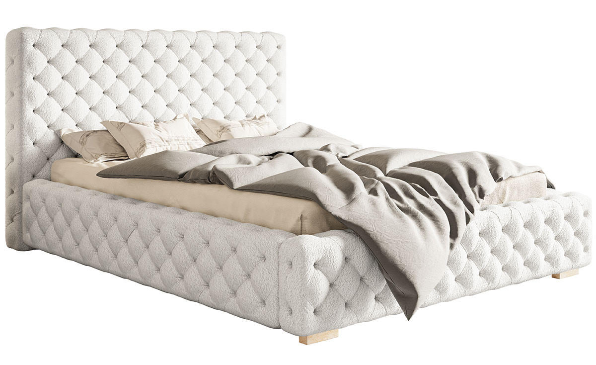 BETT Mlecki BEN 15 Mit Bettkasten 180x200 cm - Ecru, Textil (180/200cm) - Sepro Meble