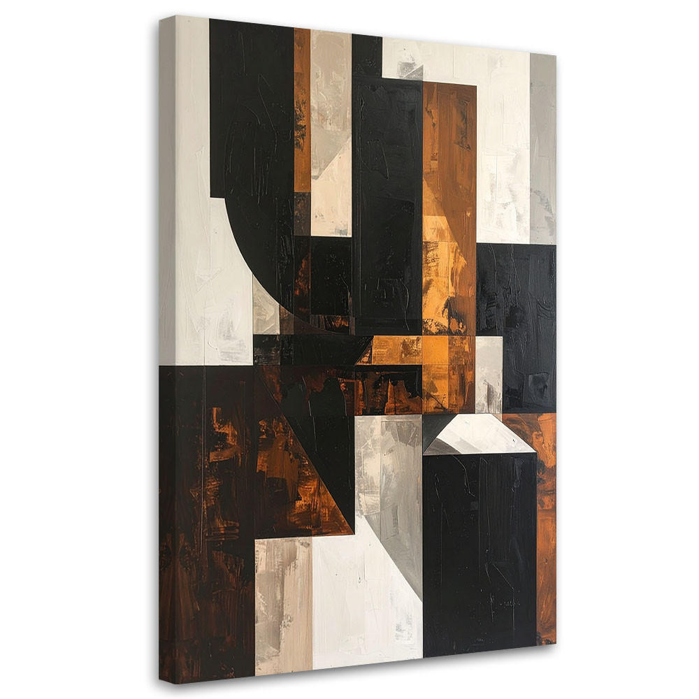 LEINWANDBILD 3D und geometrisch 70x100cm - Braun, Textil (70/100cm) - Feeby