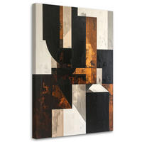 LEINWANDBILD 3D und geometrisch 70x100cm - Braun, Textil (70/100cm) - Feeby