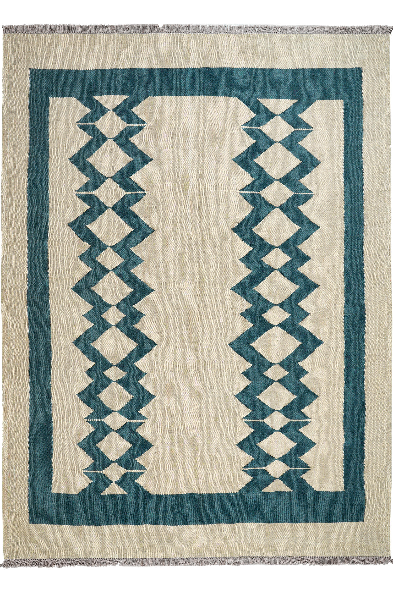 HANDWEBTEPPICH Kelim Gashgai Beige 198/146 cm Schurwolle - Beige, Textil (146/198cm) - Looma