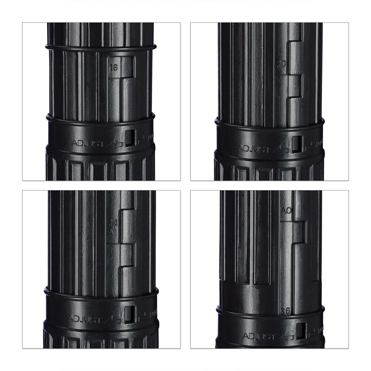 2XPOSTERROLLE - Schwarz, Kunststoff/Textil (8/107/8cm) - Relaxdays