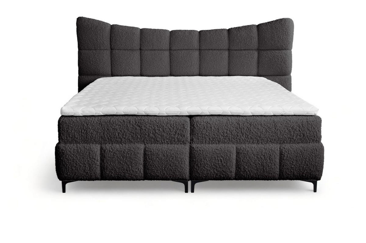 BOXBETT Nova In Rolf - Anthrazit, Holzwerkstoff/Textil (140/200cm) - Fun Möbel
