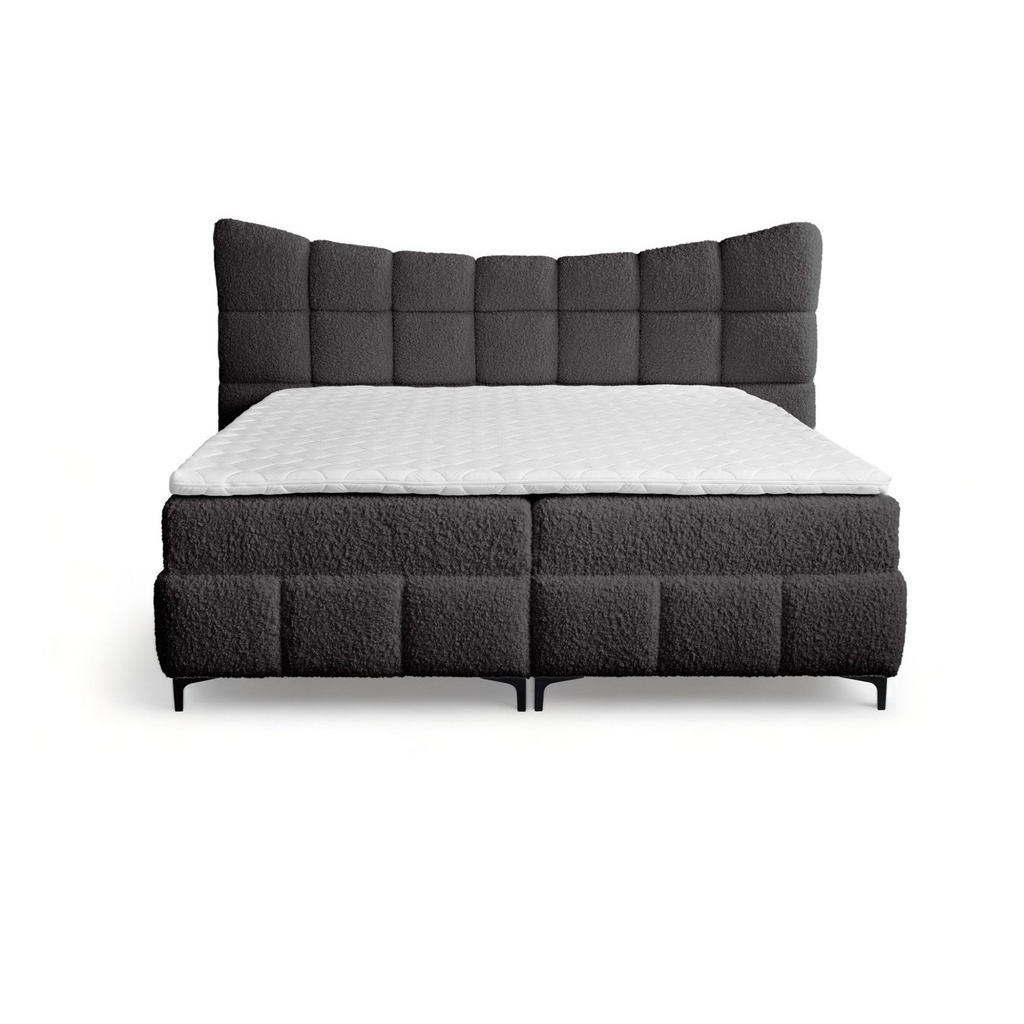Thumbnail - Fun Möbel Boxbett, Anthrazit, Textil, 120x200 cm, Schlafzimmer, Betten, Boxspringbetten
