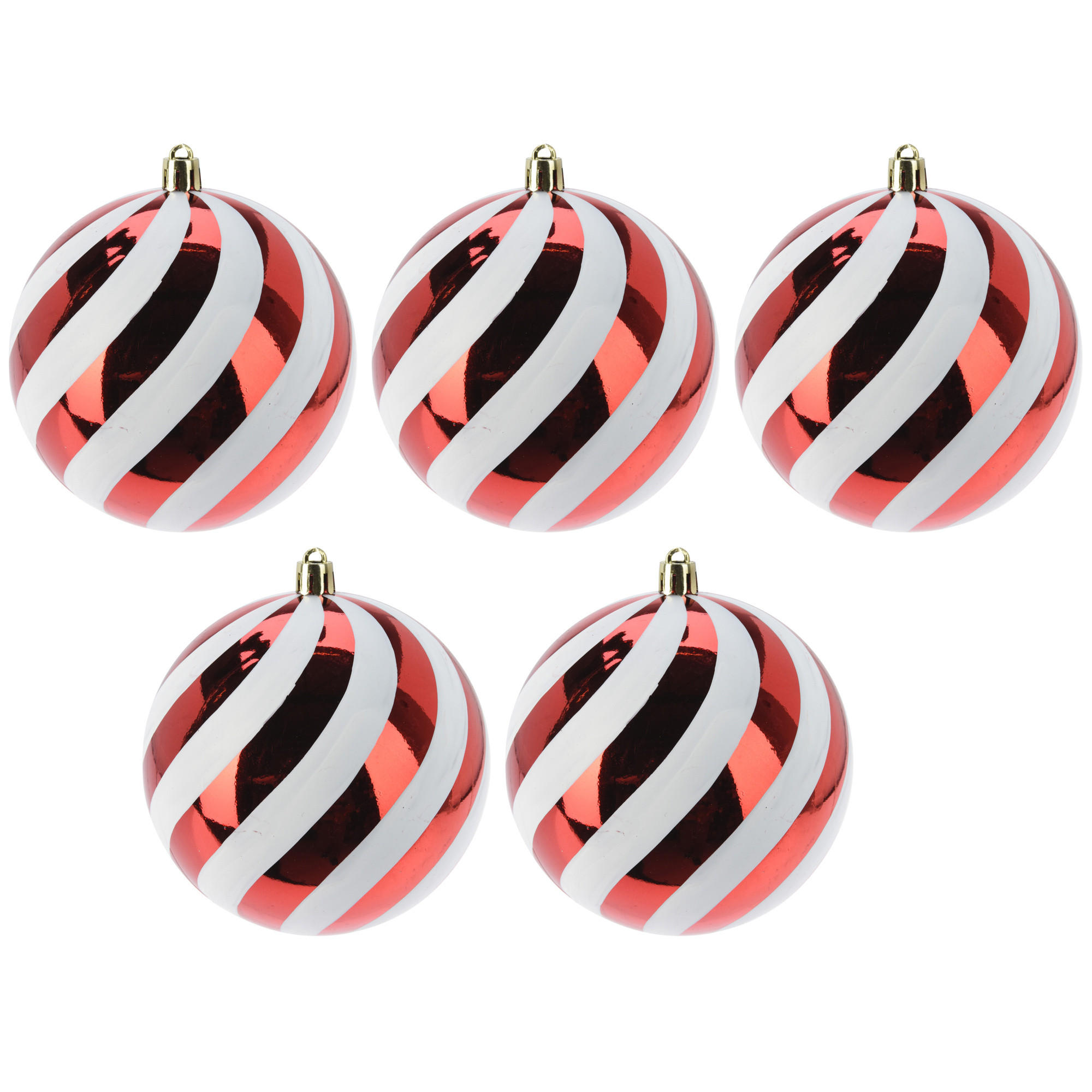 WEIHNACHTSKUGELN unzerbrechlich Ø 8 cm 5er-Set - Rot, Kunststoff (8.1/39.5/8.1cm) - Home Styling Collection